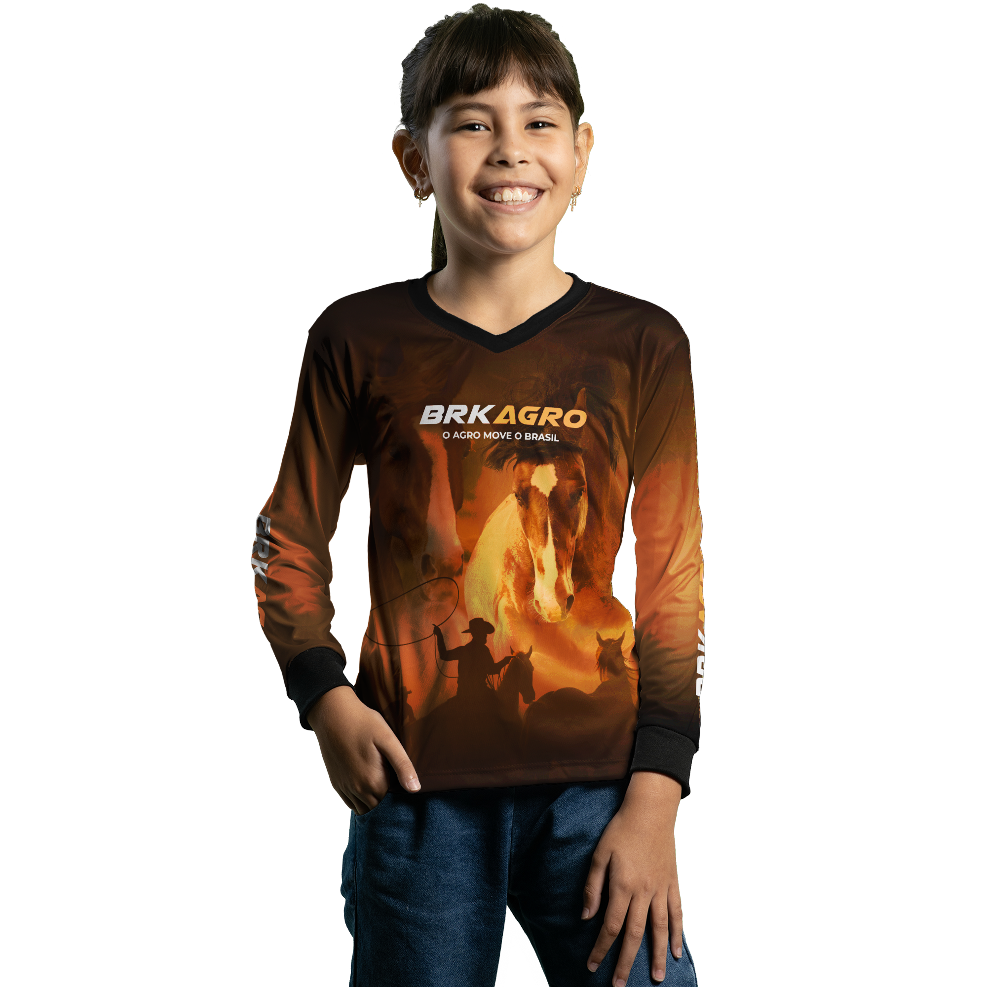 Camisa Agro Brk Cavalos com Proteção Solar UV50+