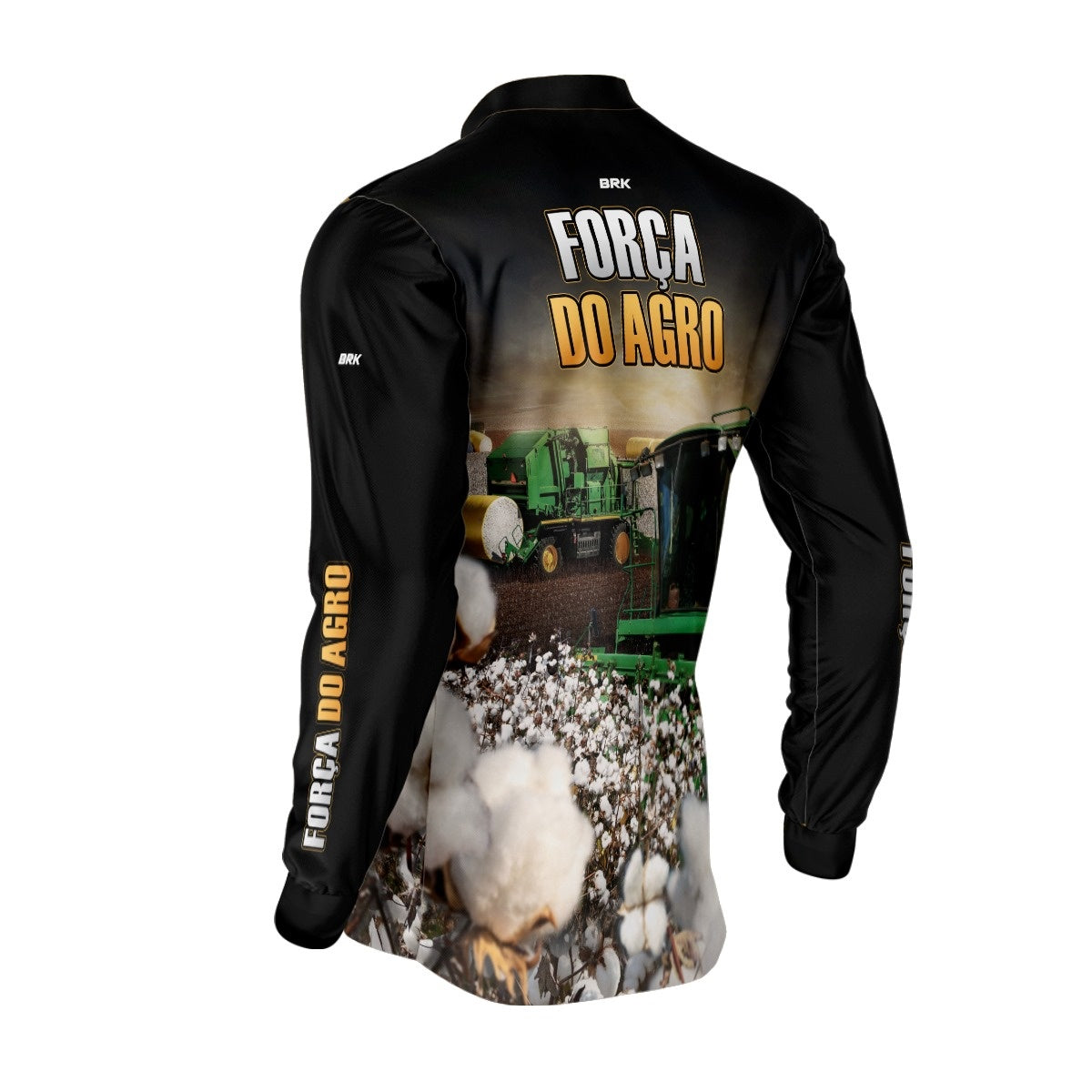 Camisa Agro Brk Algodão Preta com Proteção Solar UV50+