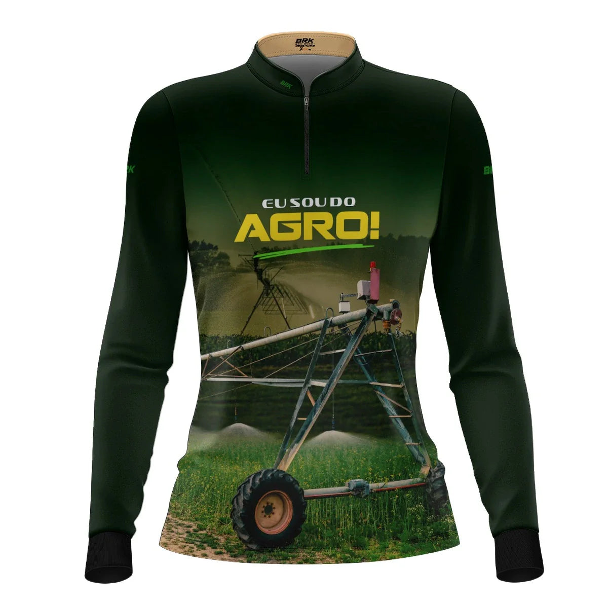 Camisa UV50 Agro Feminina Brk Eu Sou do Agro Irrigação no Campo