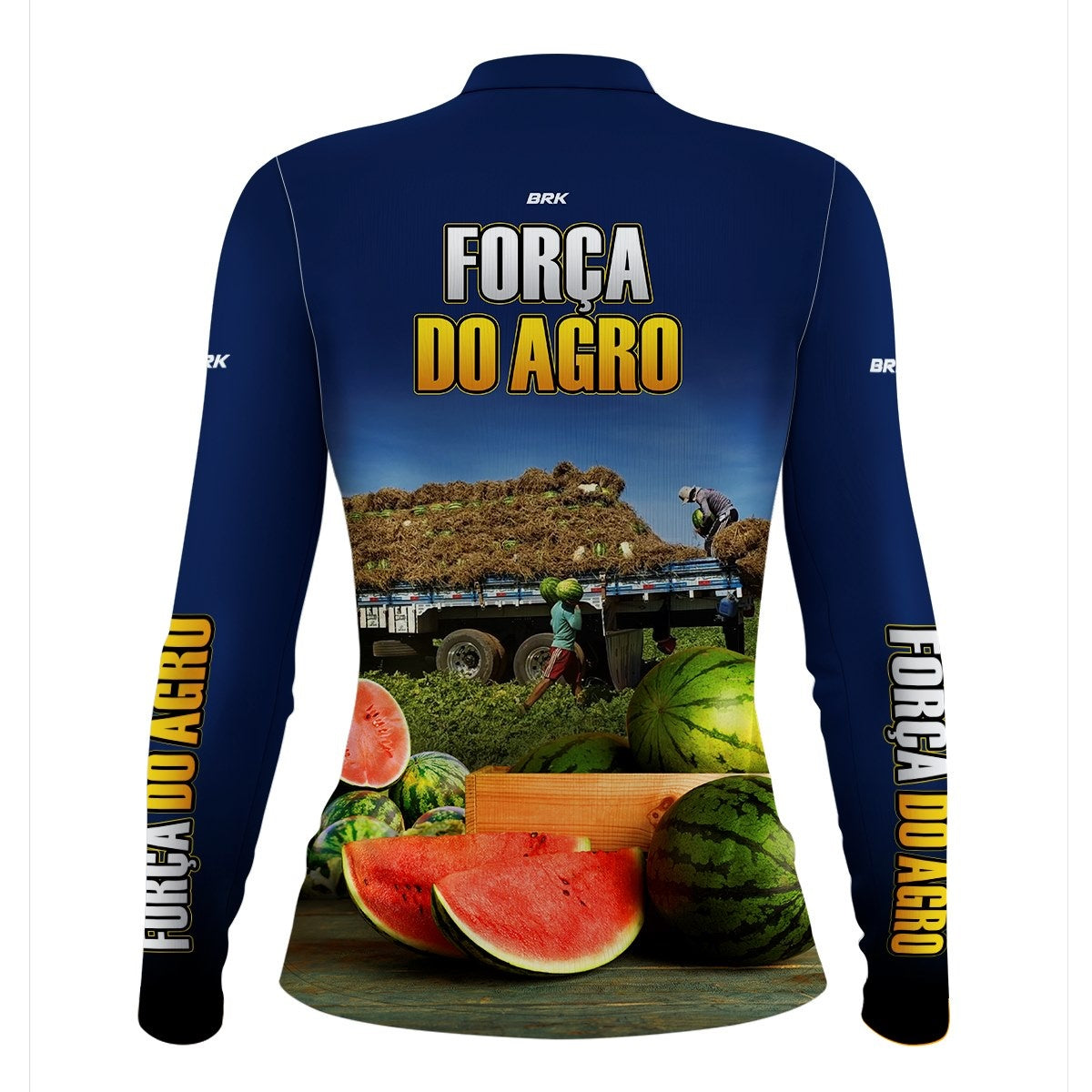 Camisa Agro Brk A Força do Agro Produtor de Melancia com Proteção Solar UV50+