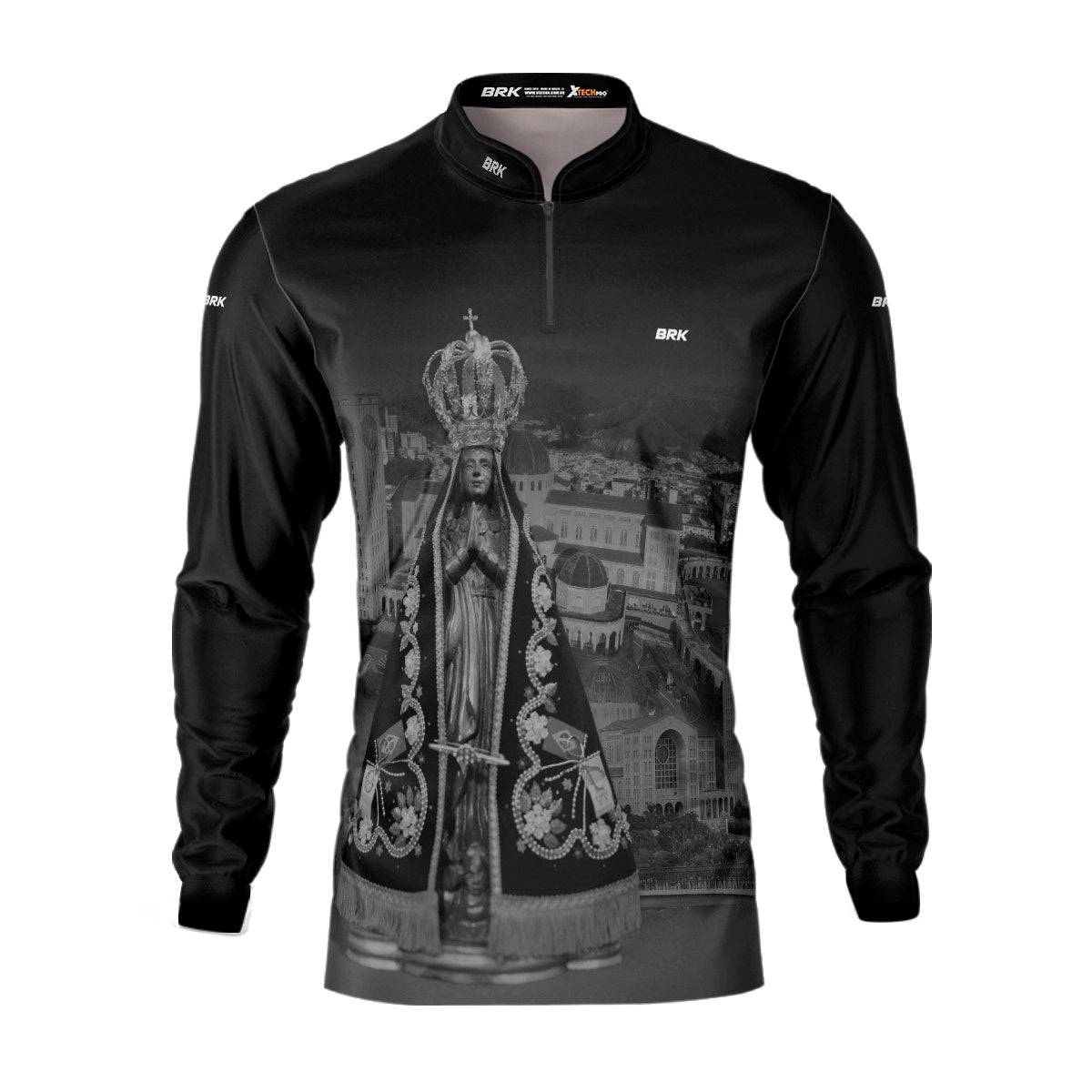 Camisa Agro Brk Preta Nossa Senhora Aparecida com Proteção Solar UV50+