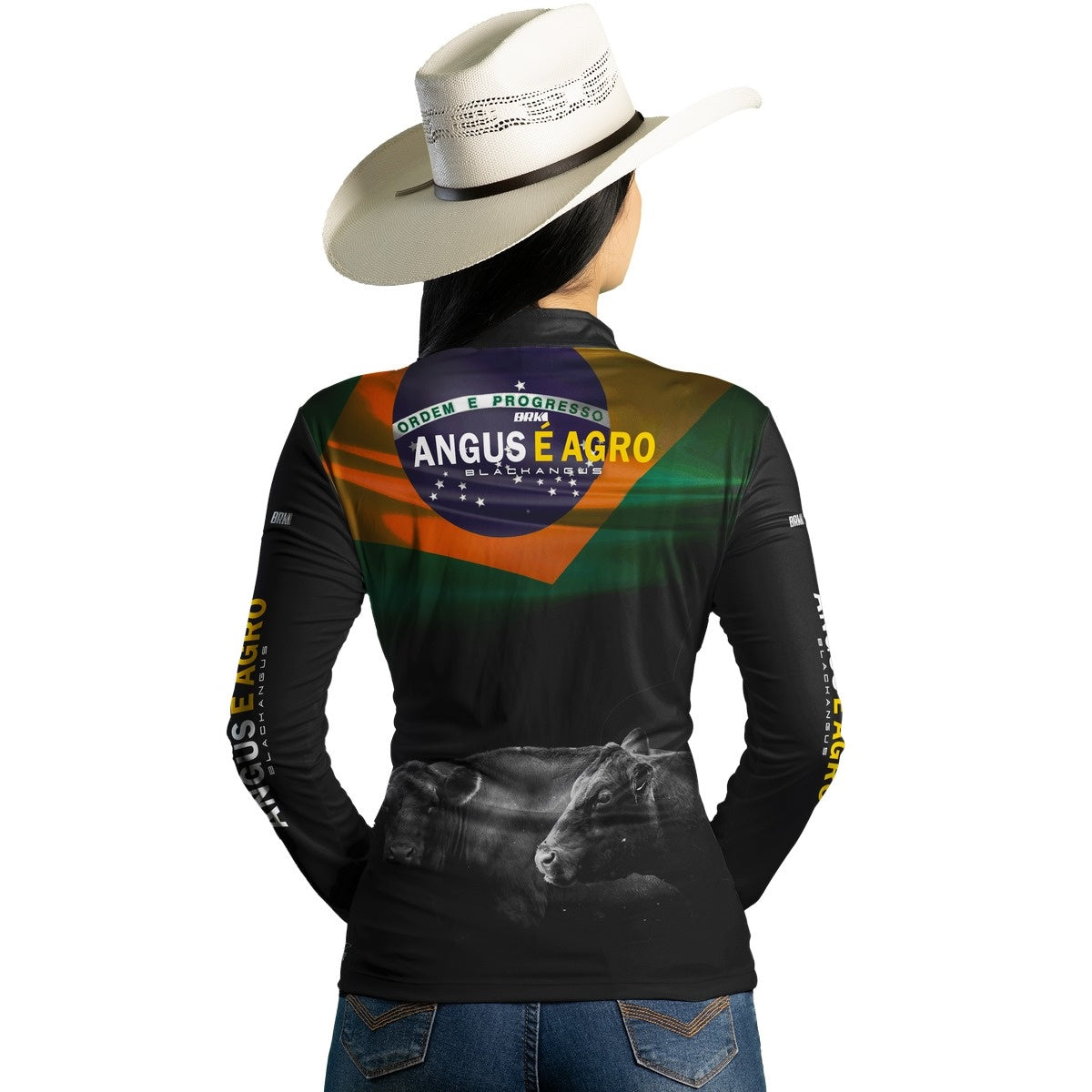 Camisa Agro Brk Angus é Agro Brasil com Proteção Solar UV50+