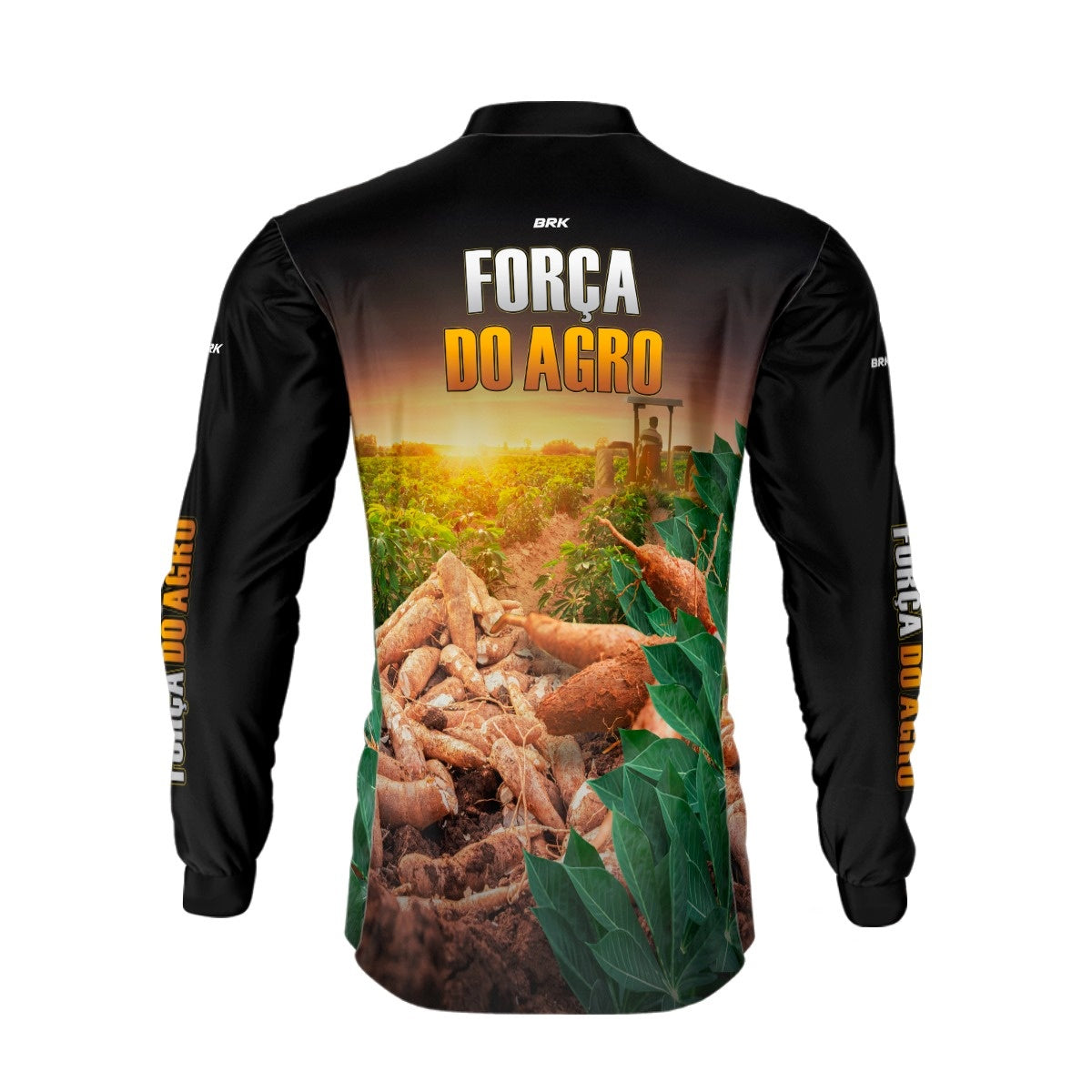 Camisa Agro Brk A Força do Agro Produtor de Mandioca com Proteção Solar UV50+