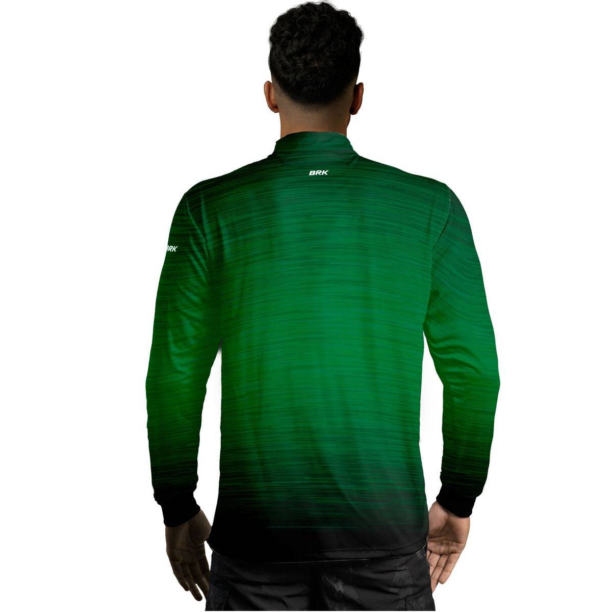 Camisa Masculina Agro Brk Mescla Verde Escuro com Proteção Solar UV50+