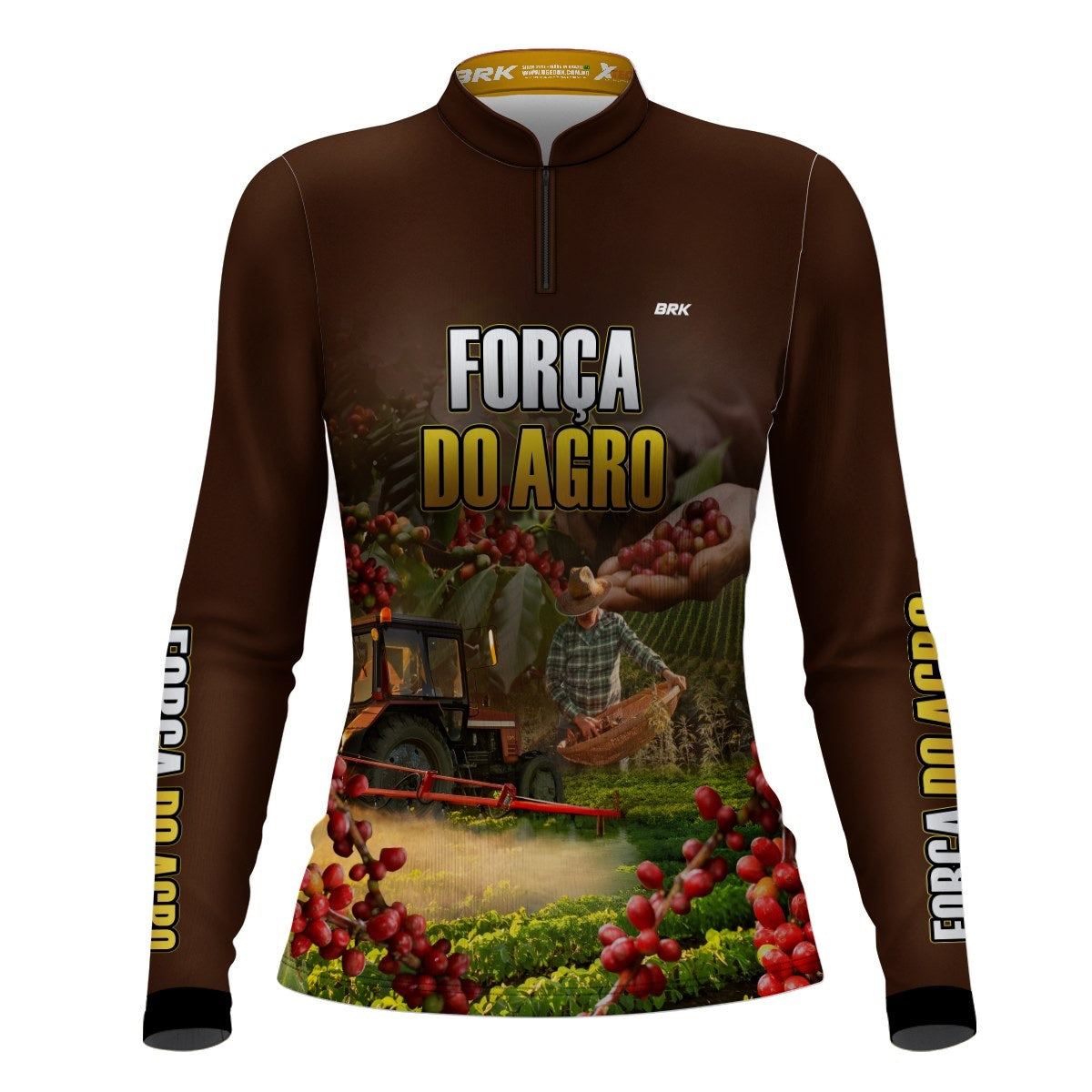 Camisa Agro Brk A Força do Agro Produtor de Café com Proteção Solar UV50+
