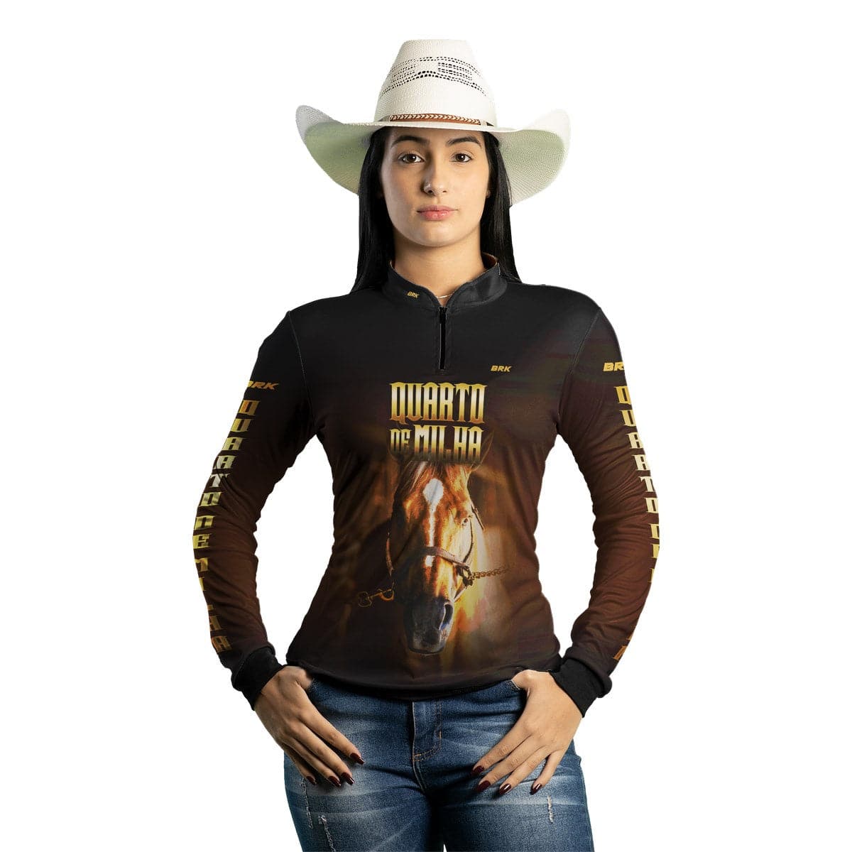 Camisa Agro Brk Rosto Quarto de Milha Proteção Solar UV50+