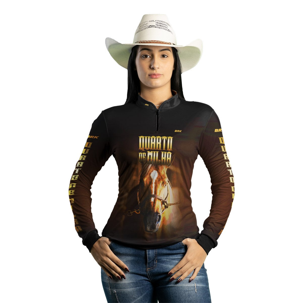 Camisa Agro Brk Rosto Quarto de Milha Proteção Solar UV50+