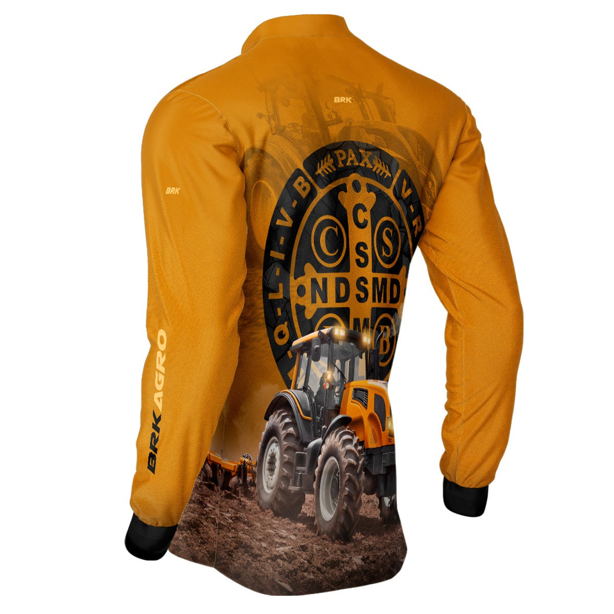 Camisa Agro Brk Trator São Bento Laranja com Proteção Solar UV50+