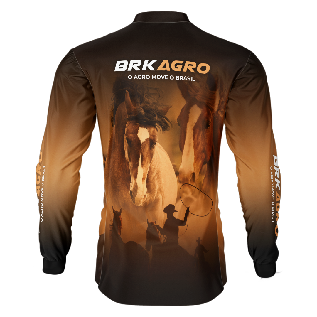 Camisa Agro Brk Cavalos com Proteção Solar UV50+