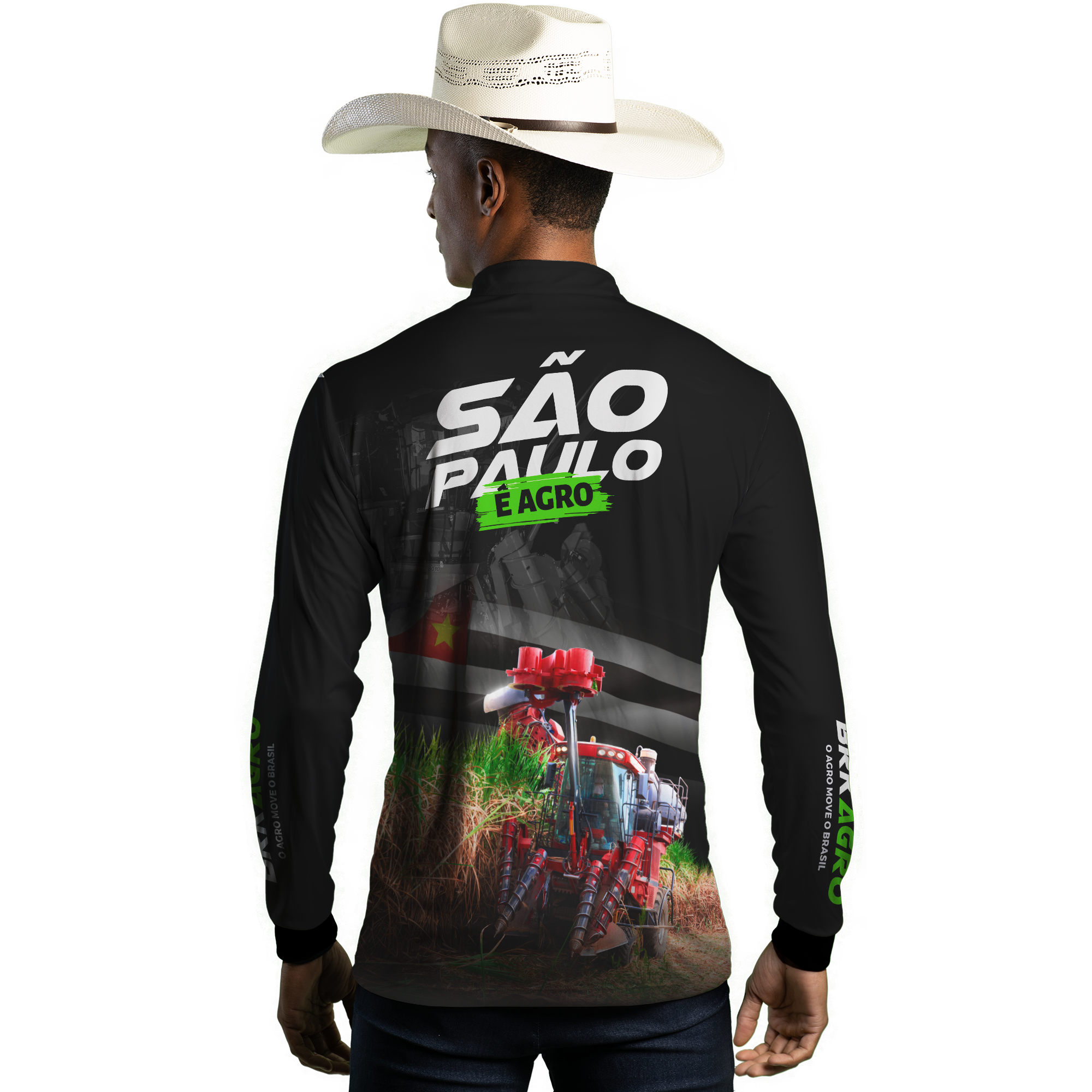 Camisa Agro Brk São Paulo Cana de Açúcar com Proteção Solar UV50+