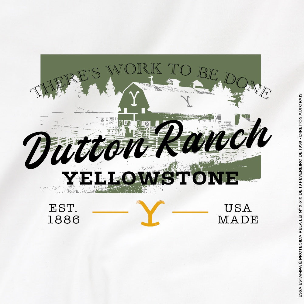 Camiseta Agro Brk Yellowstone Dutton Ranch com Algodão Premium