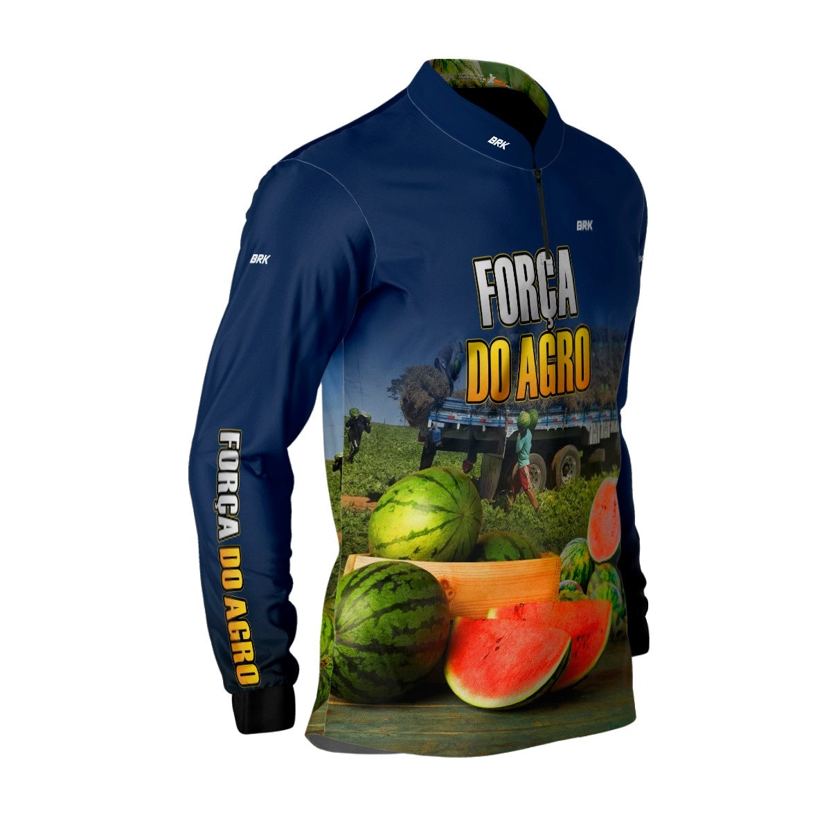 Camisa Agro Brk A Força do Agro Produtor de Melancia com Proteção Solar UV50+