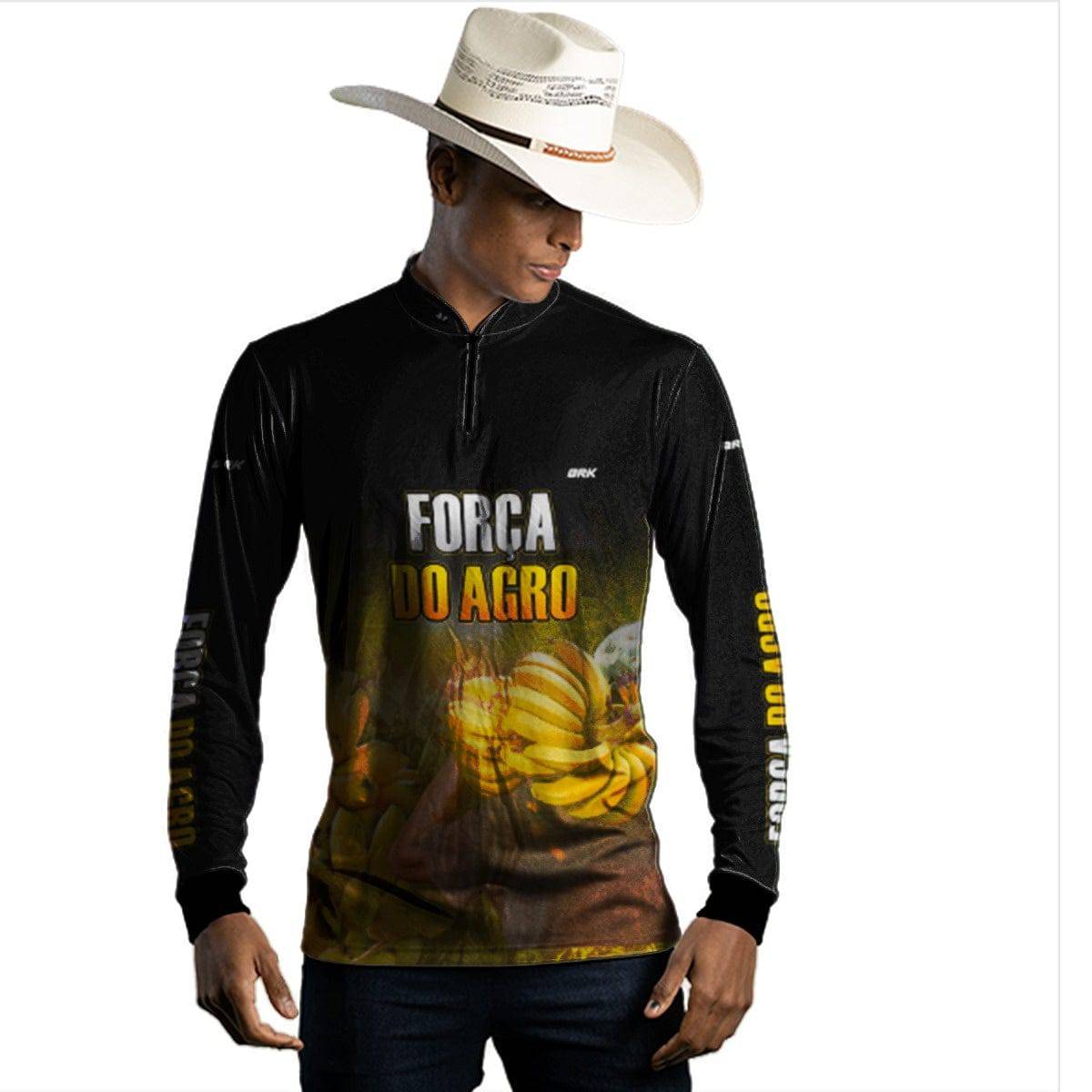 Camisa Agro Brk A Força do Agro Produtor de Banana com Proteção Solar UV50+