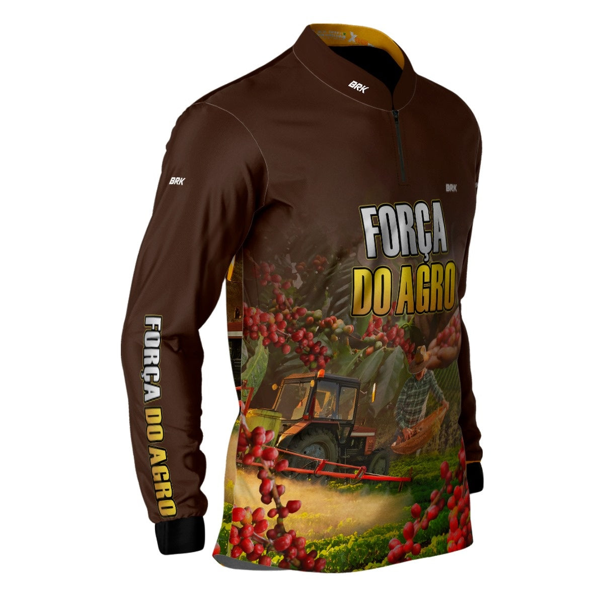 Camisa Agro Brk A Força do Agro Produtor de Café com Proteção Solar UV50+