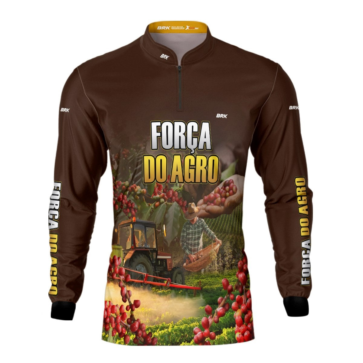 Camisa Agro Brk A Força do Agro Produtor de Café com Proteção Solar UV50+