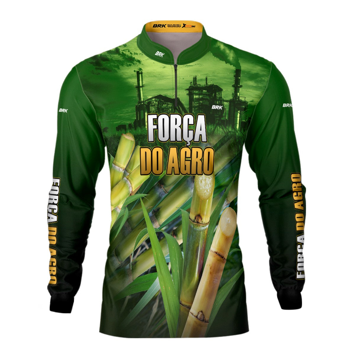 Camisa Agro Brk A Força do Agro Produtor de Cana com Proteção Solar UV50+