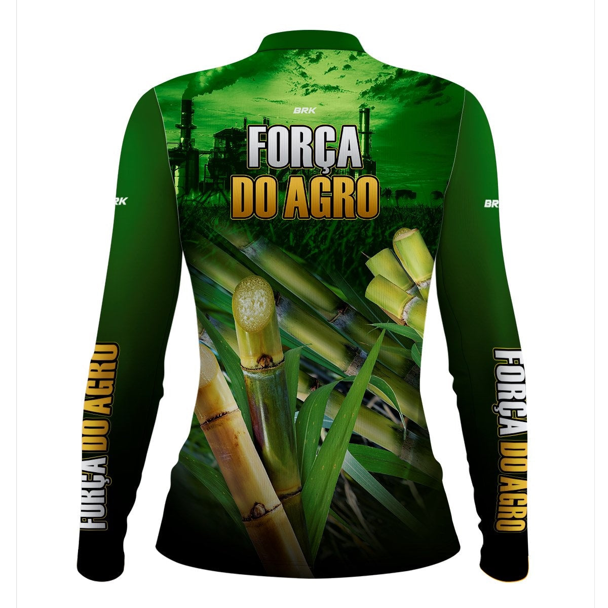 Camisa Agro Brk A Força do Agro Produtor de Cana com Proteção Solar UV50+