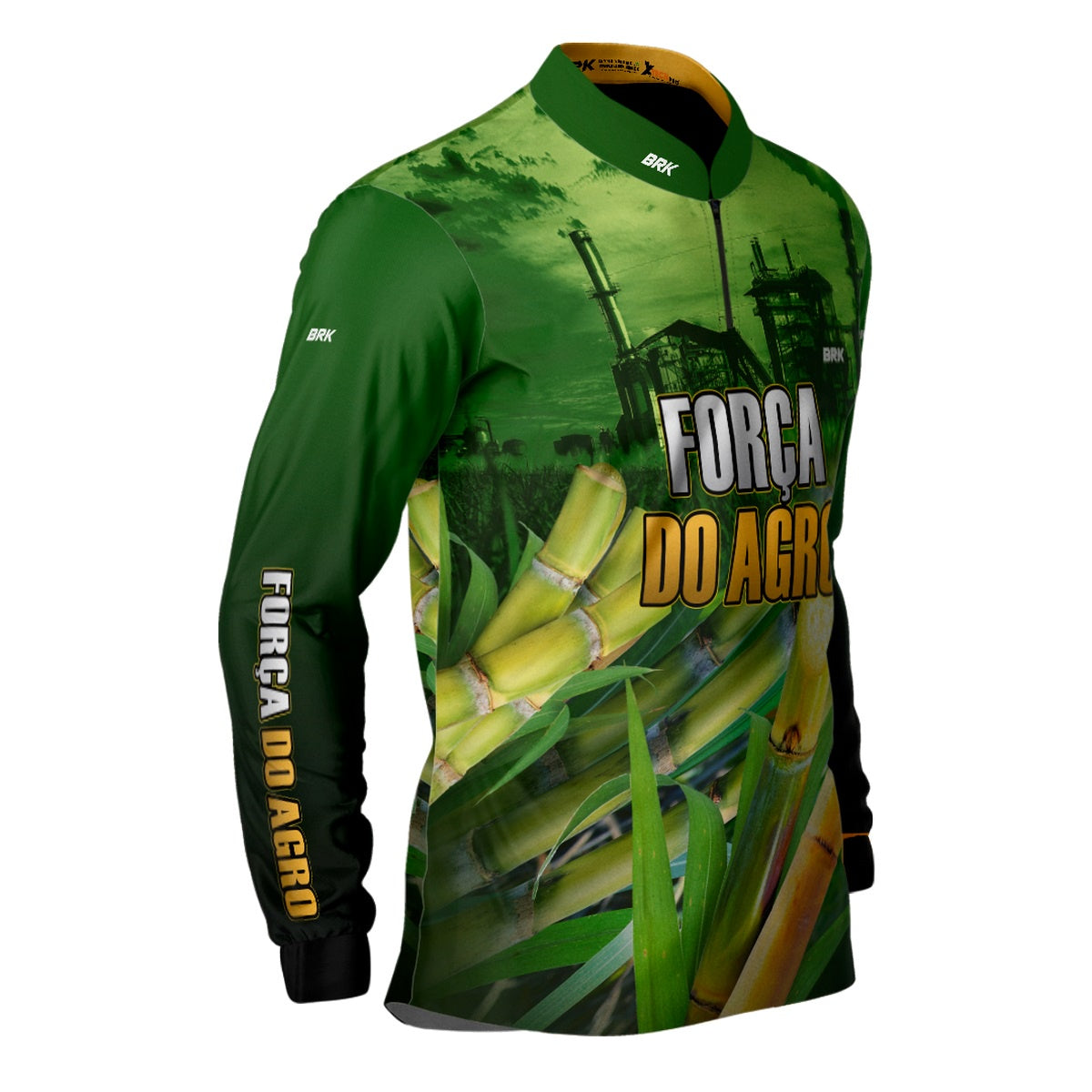Camisa Agro Brk A Força do Agro Produtor de Cana com Proteção Solar UV50+