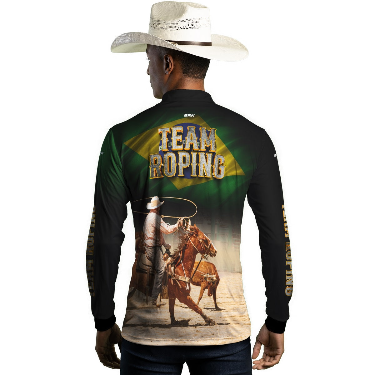 Camisa Agro Brk Team Roping BR Proteção Solar UV50+