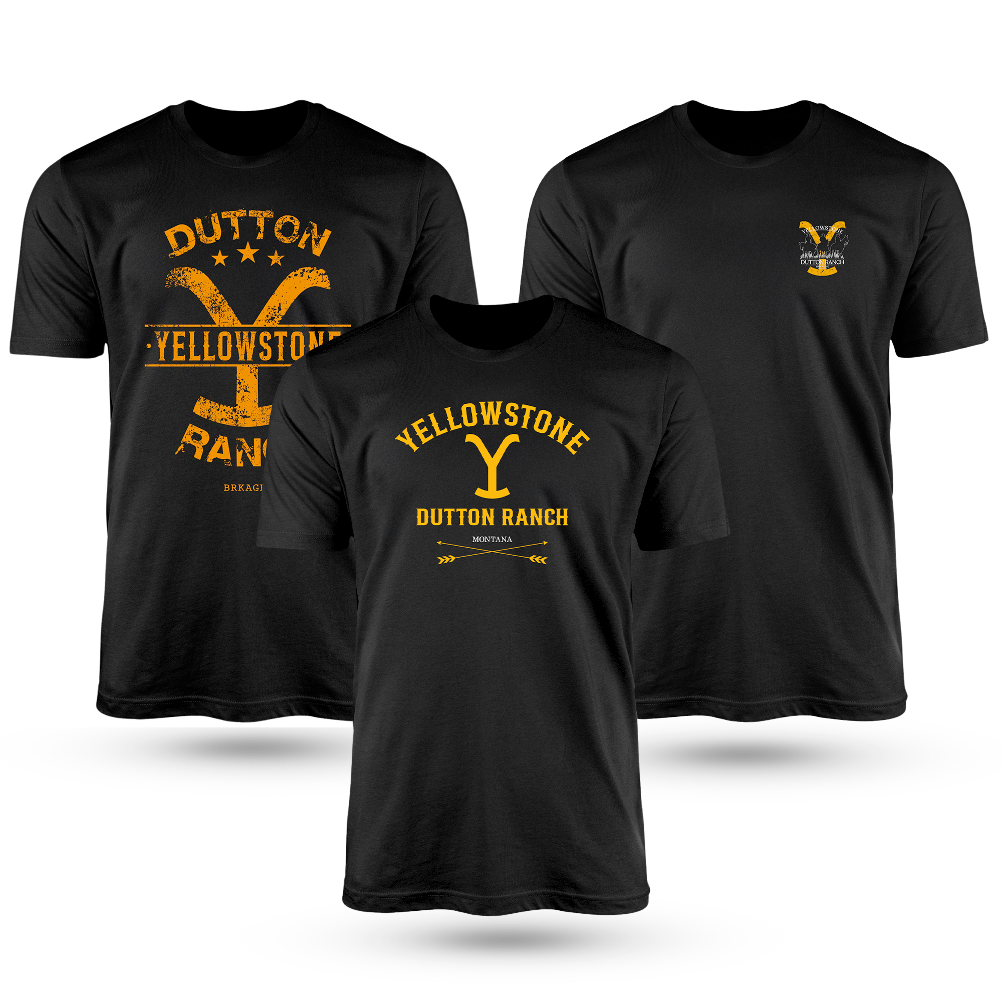 Kit Com 3 Camisetas De Algodão Coleção Yellowstone