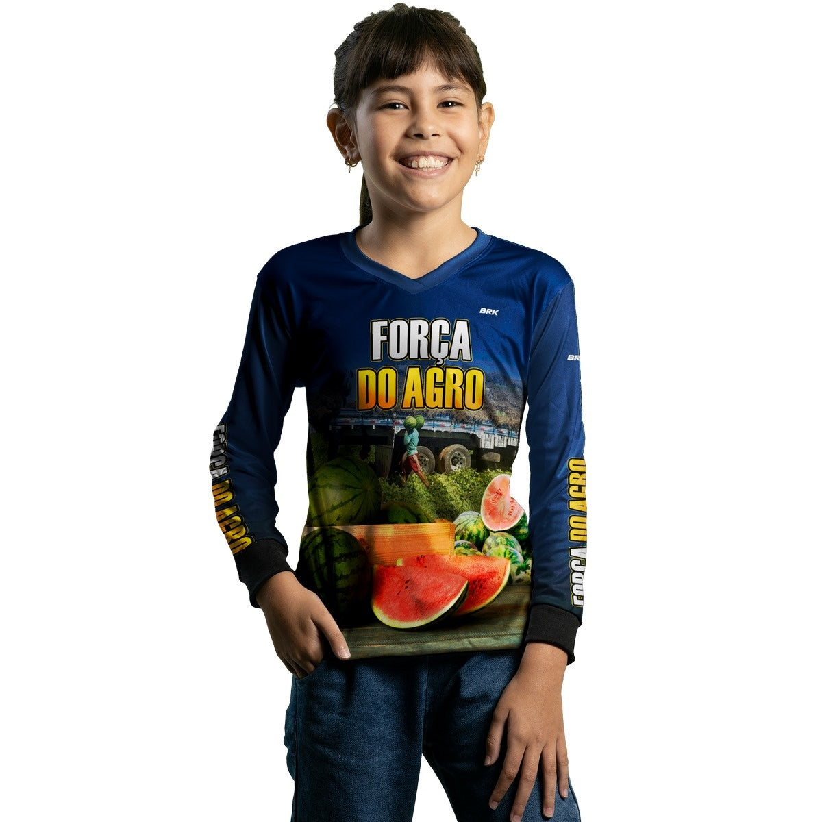 Camisa Agro Brk A Força do Agro Produtor de Melancia com Proteção Solar UV50+