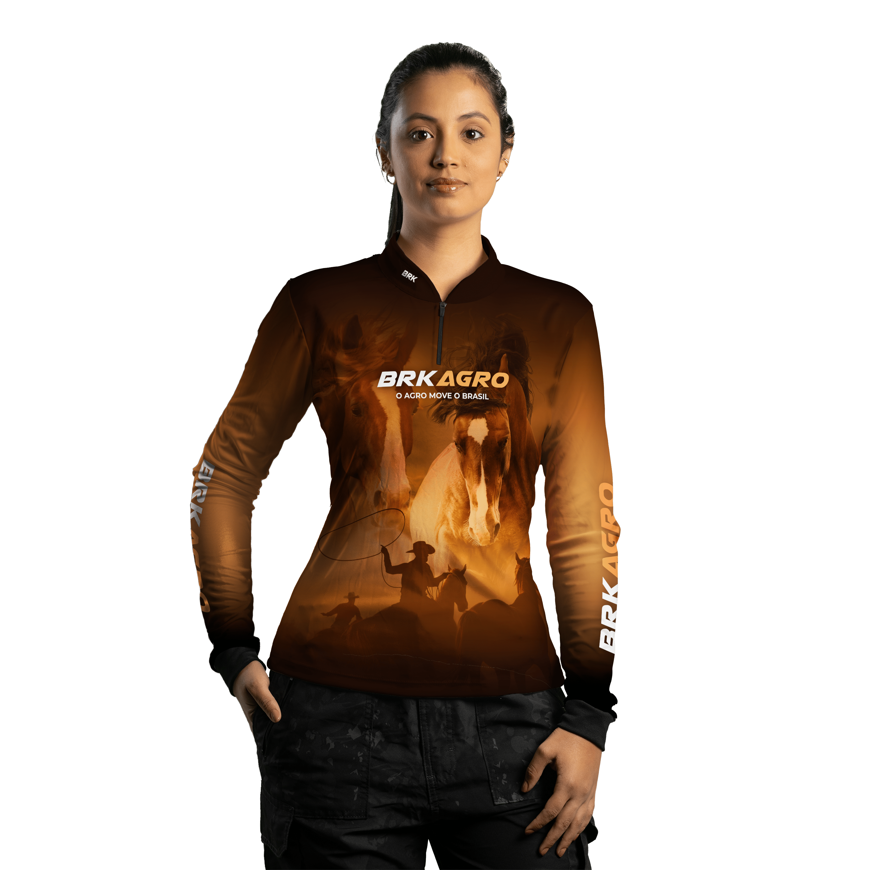 Camisa Agro Brk Cavalos com Proteção Solar UV50+