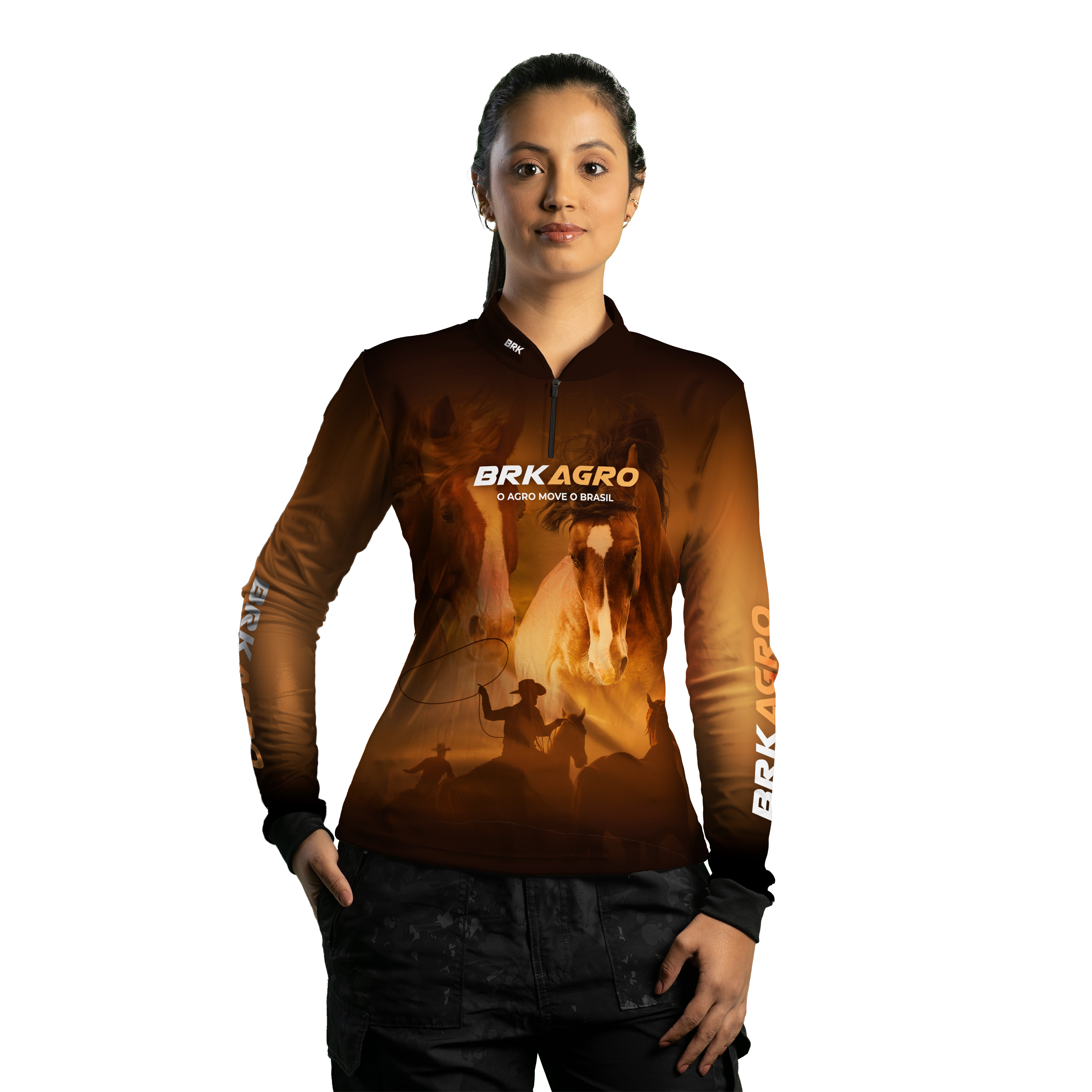 Camisa Agro Brk Cavalos com Proteção Solar UV50+