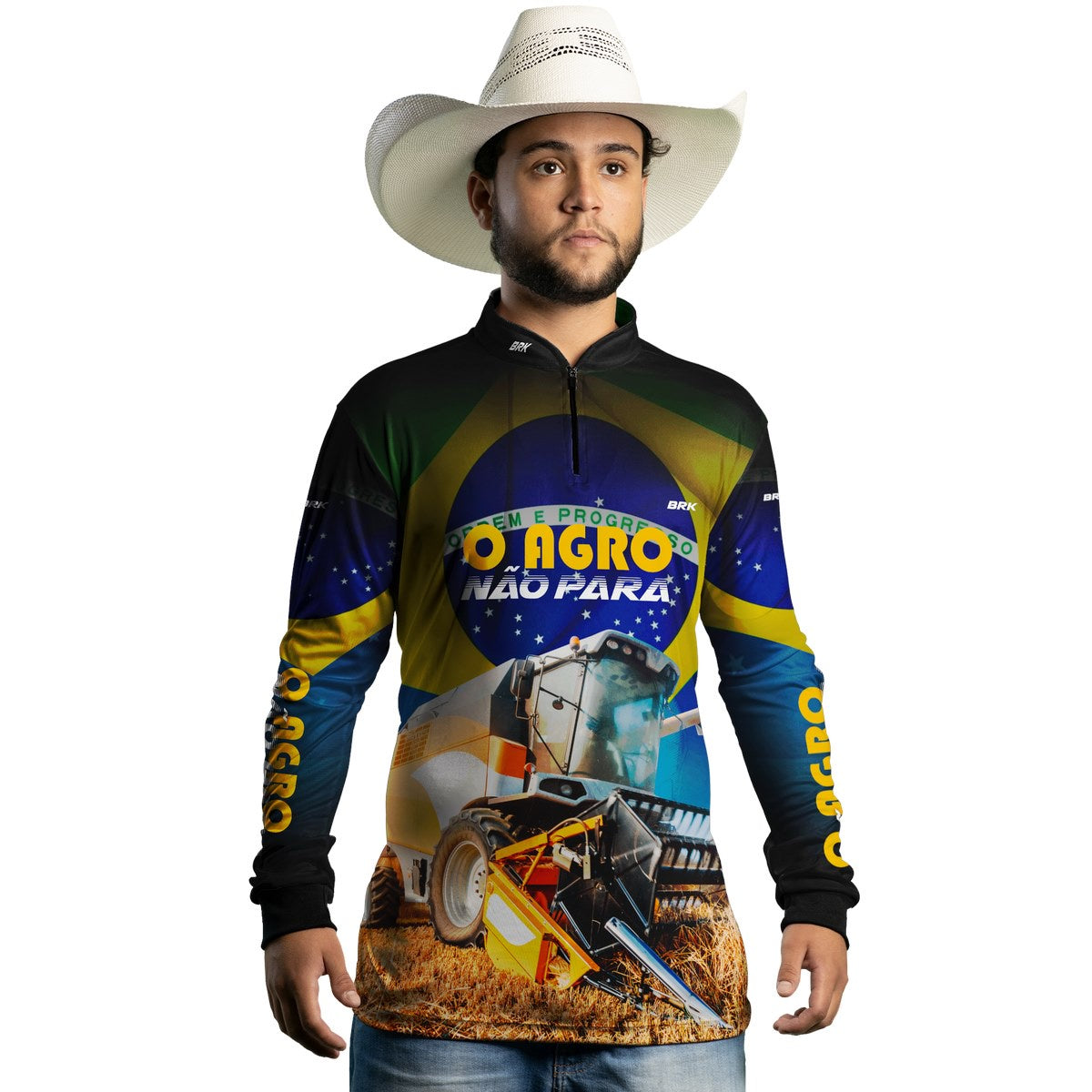 Camisa Agro Brk O Agro Não Para Proteção Solar UV50+