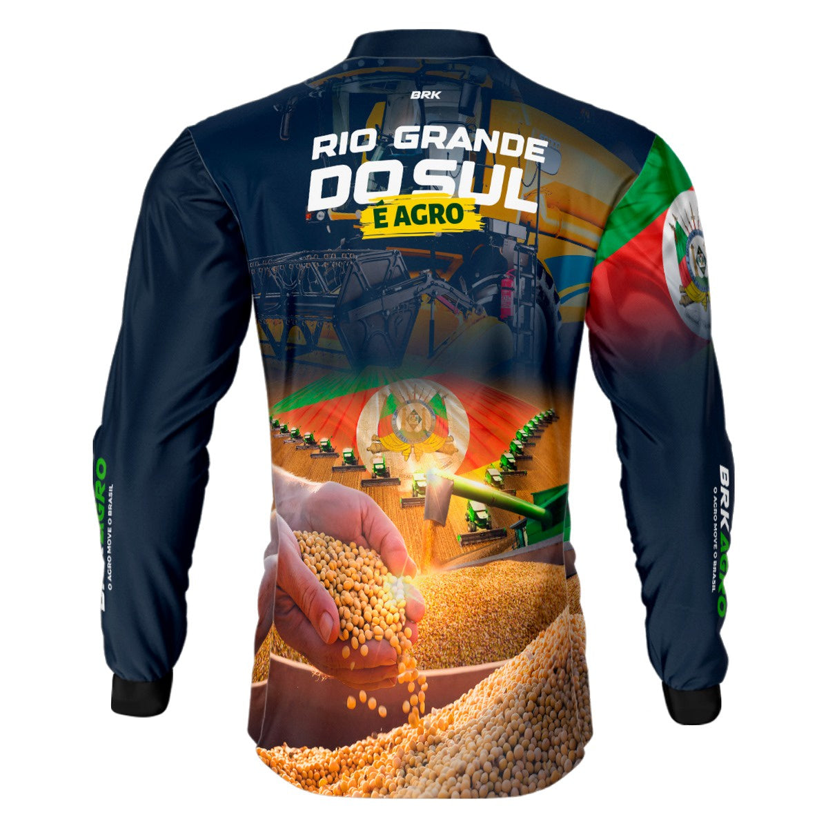 Camisa Agro Brk Rio Grande do Sul é Agro com Proteção UV50+