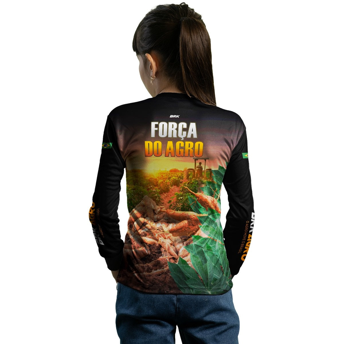 Camisa Agro Brk A Força do Agro Produtor de Mandioca com Proteção Solar UV50+