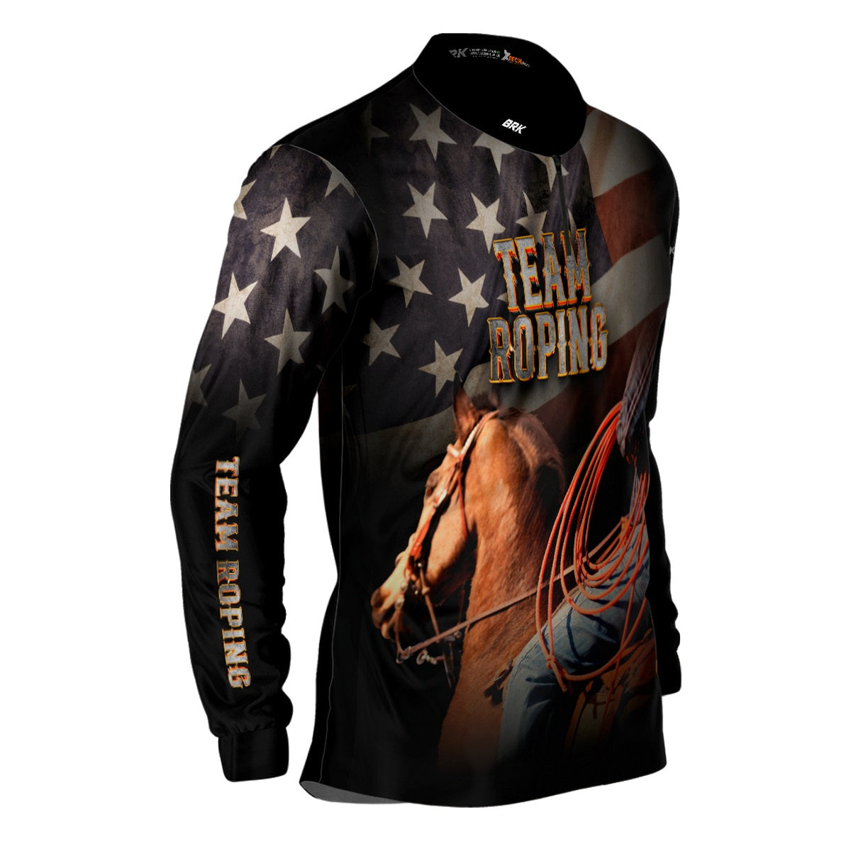 Camisa Agro Brk Team Roping Estados Unidos com Proteção Solar UV50+