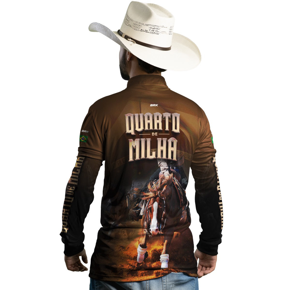 Camisa Agro Brk Quarto de Milha Correndo com Proteção Solar UV50+