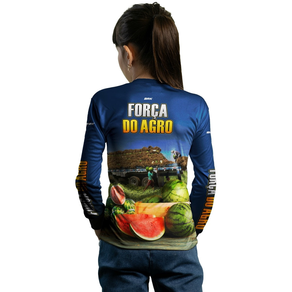 Camisa Agro Brk A Força do Agro Produtor de Melancia com Proteção Solar UV50+