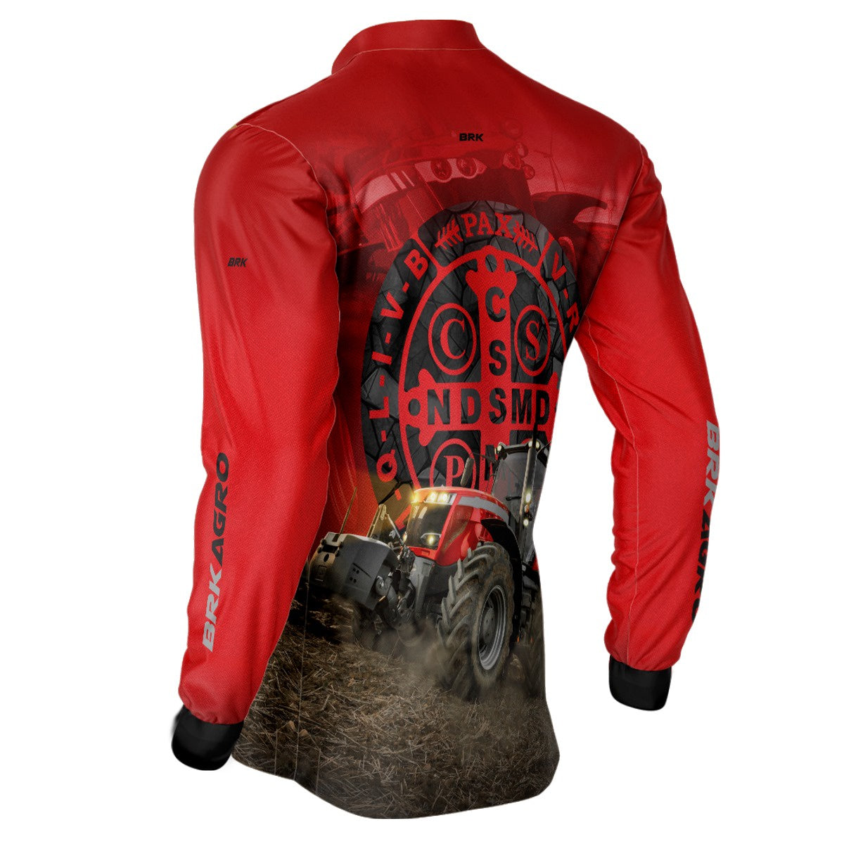Camisa Agro Brk Trator São Bento Vermelha com UV50+