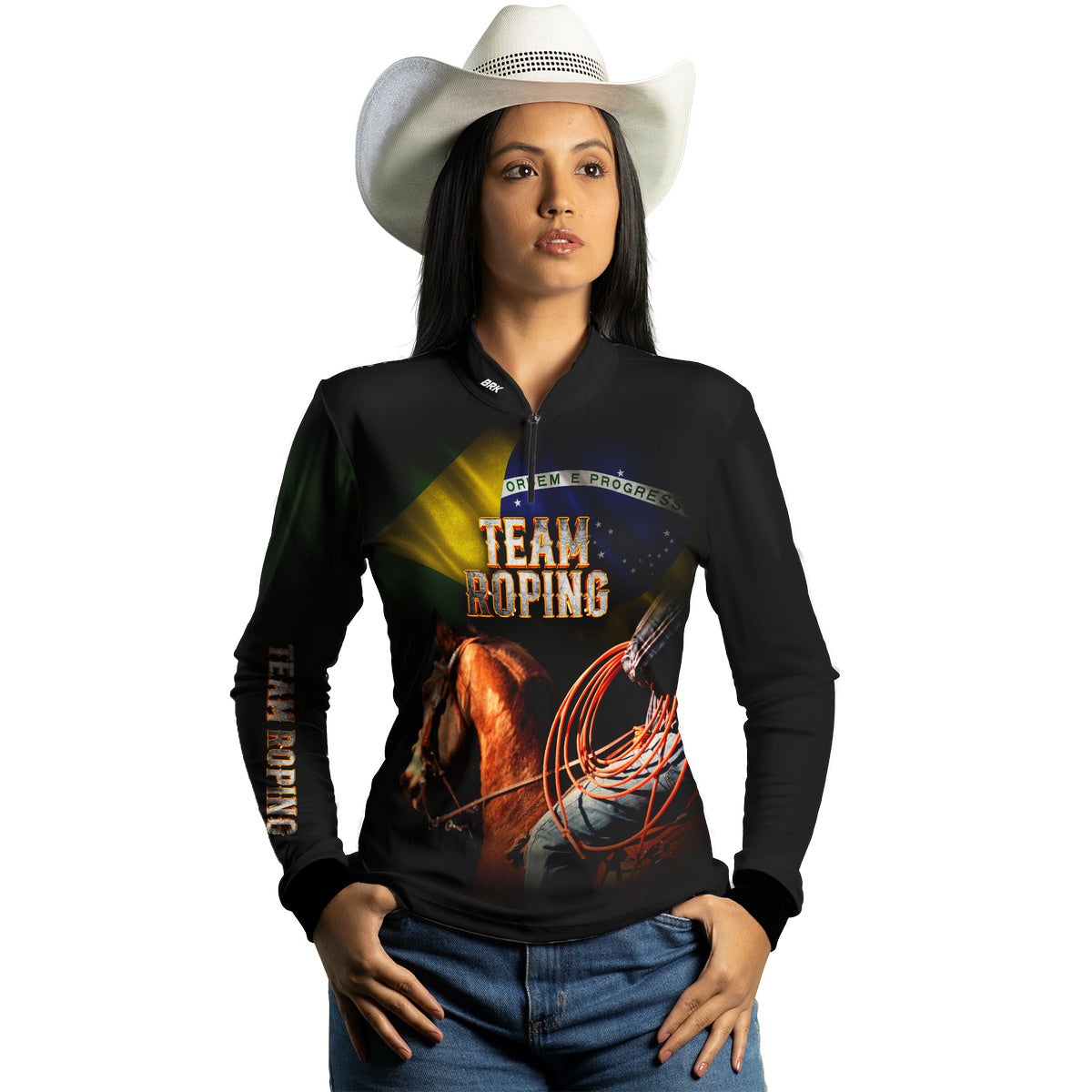 Camisa Agro Brk Team Roping Brasil 2 com Proteção Solar UV50+