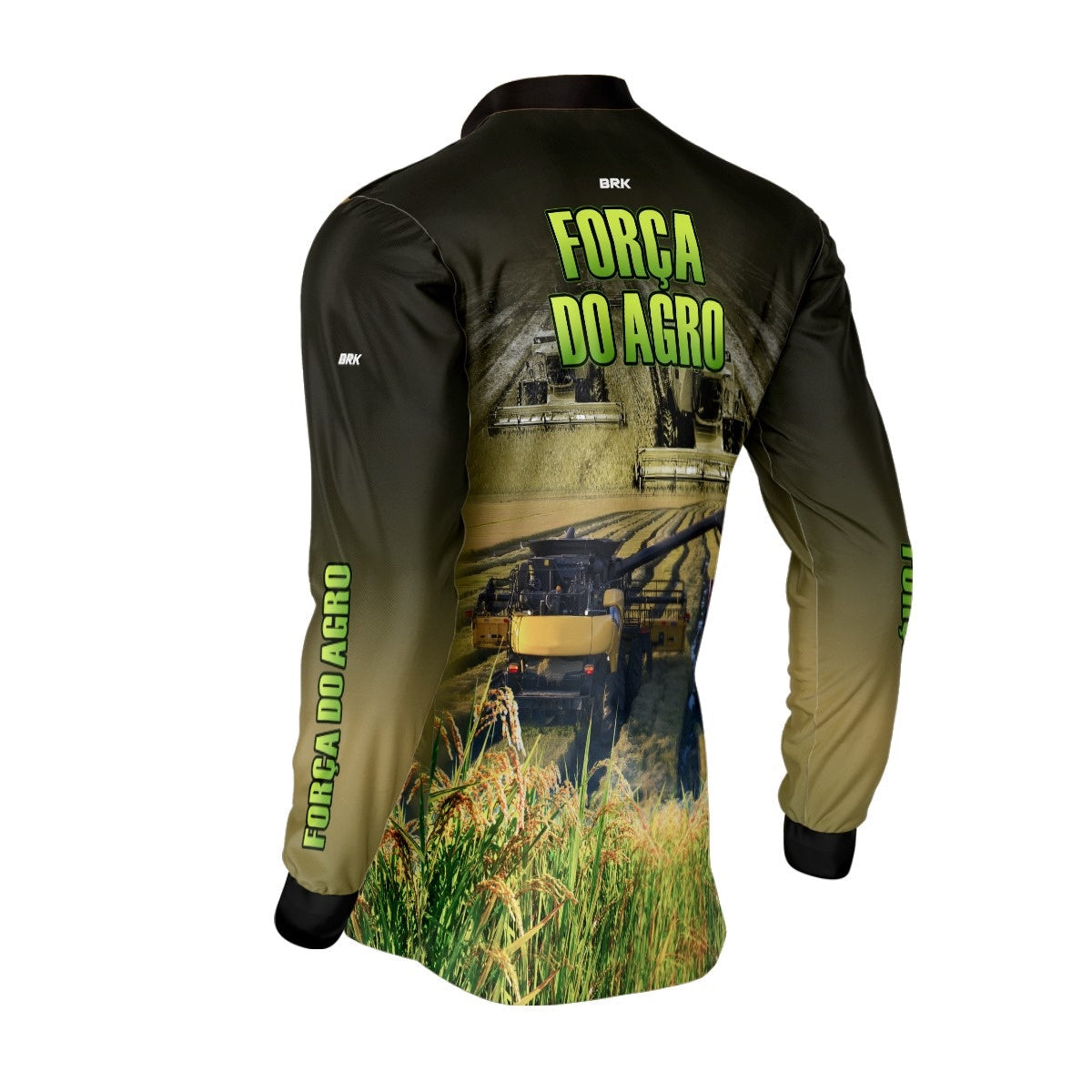 Camisa Agro Brk A Força do Agro Produtor de Arroz com Proteção Solar UV50+