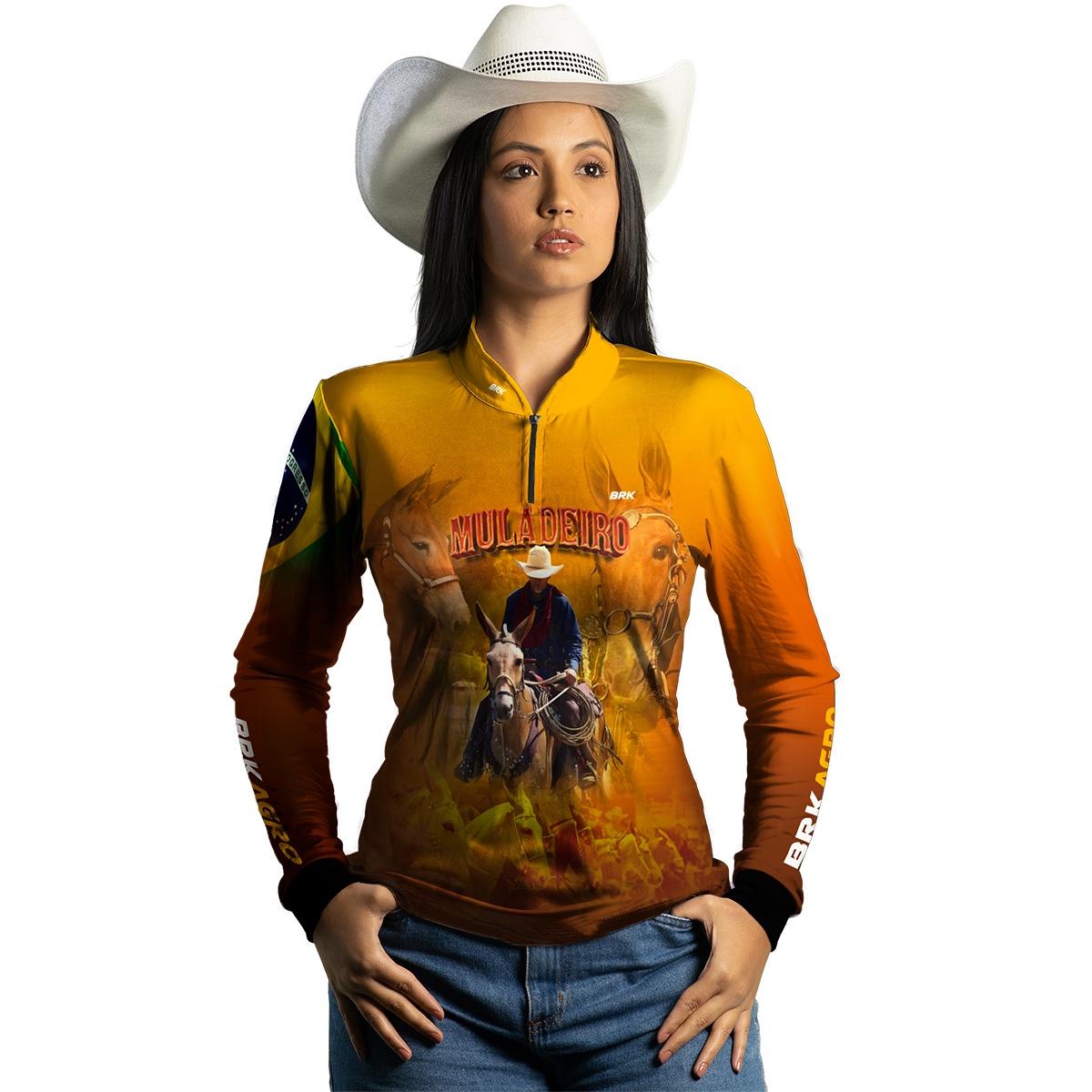 Camisa Agro Brk Muladeiro Amarela com Proteção Solar UV50+