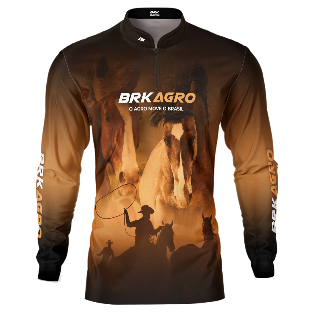 Camisa Agro Brk Cavalos com Proteção Solar UV50+