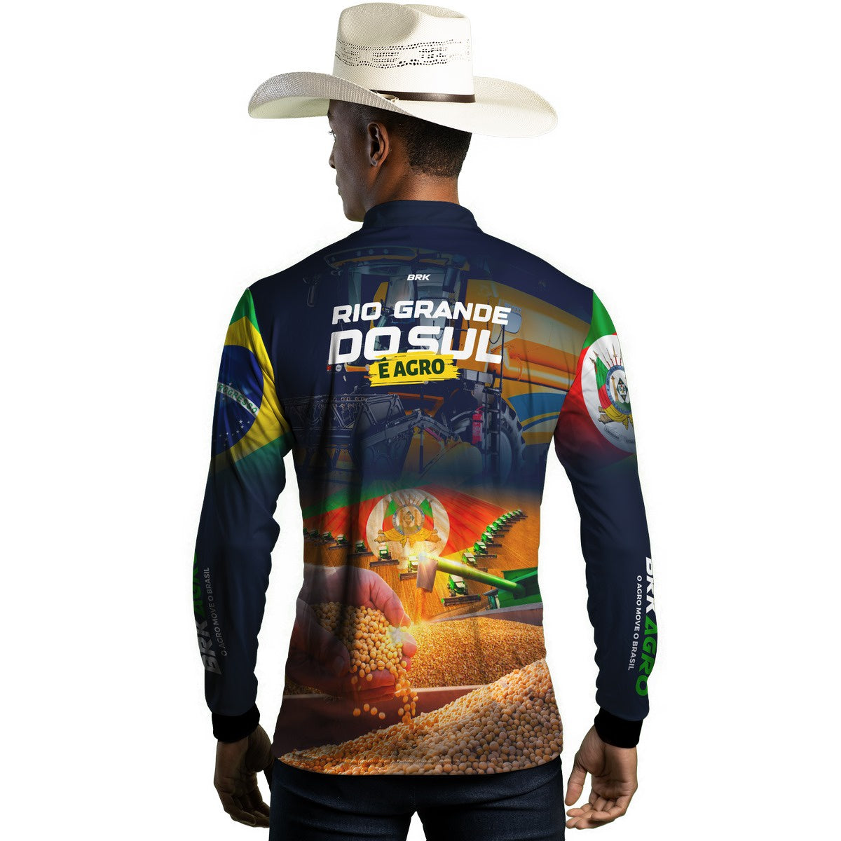 Camisa Agro Brk Rio Grande do Sul é Agro com Proteção UV50+