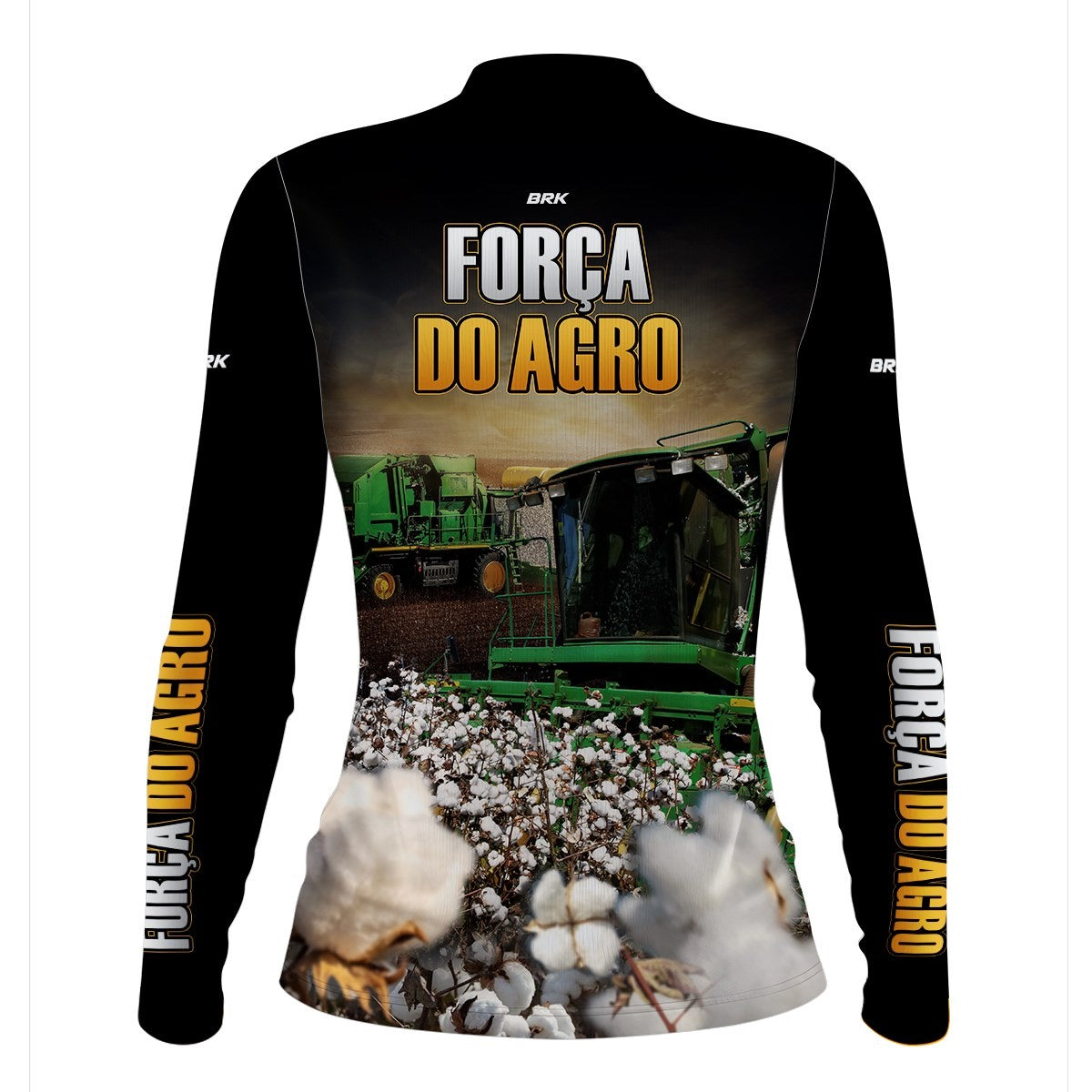 Camisa Agro Brk Algodão Preta com Proteção Solar UV50+