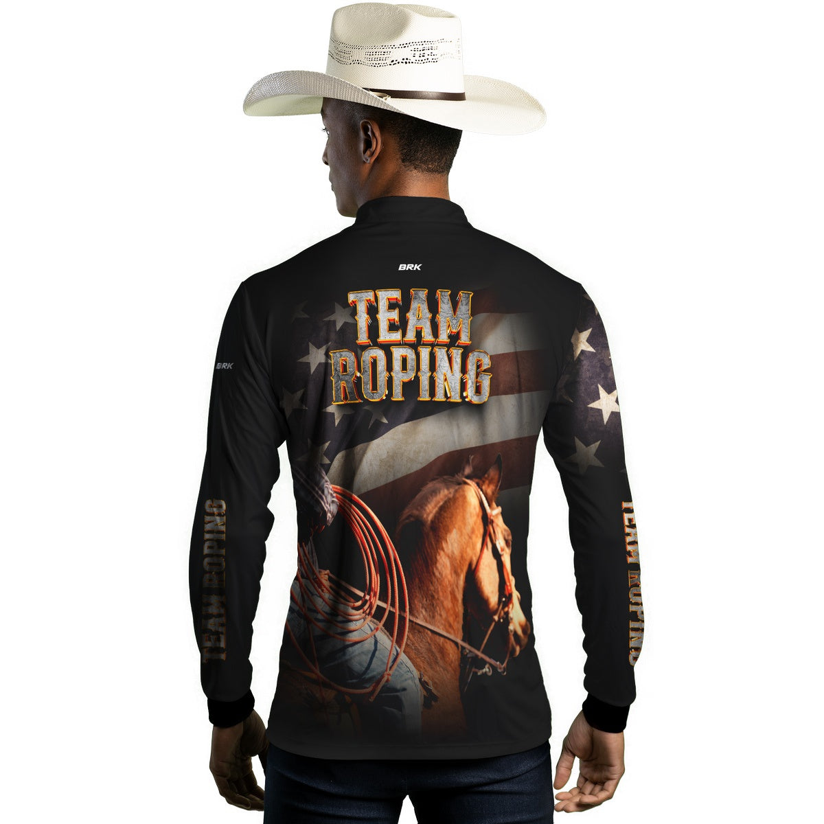 Camisa Agro Brk Team Roping Estados Unidos com Proteção Solar UV50+