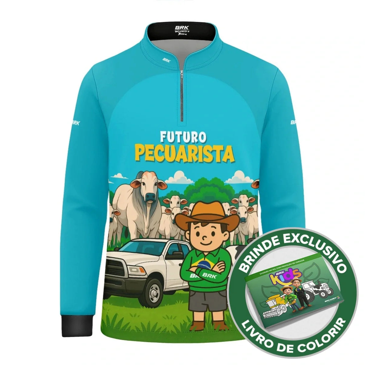 Camisa UV50 Agro Infantil Brk Futuro Pecuarista