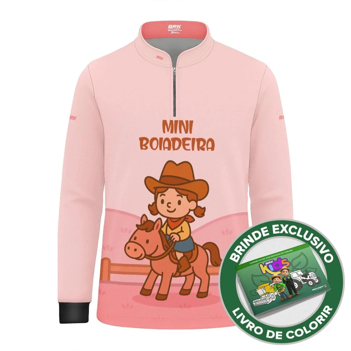 Camisa UV50 Agro Infantil Brk Mini Boiadeira