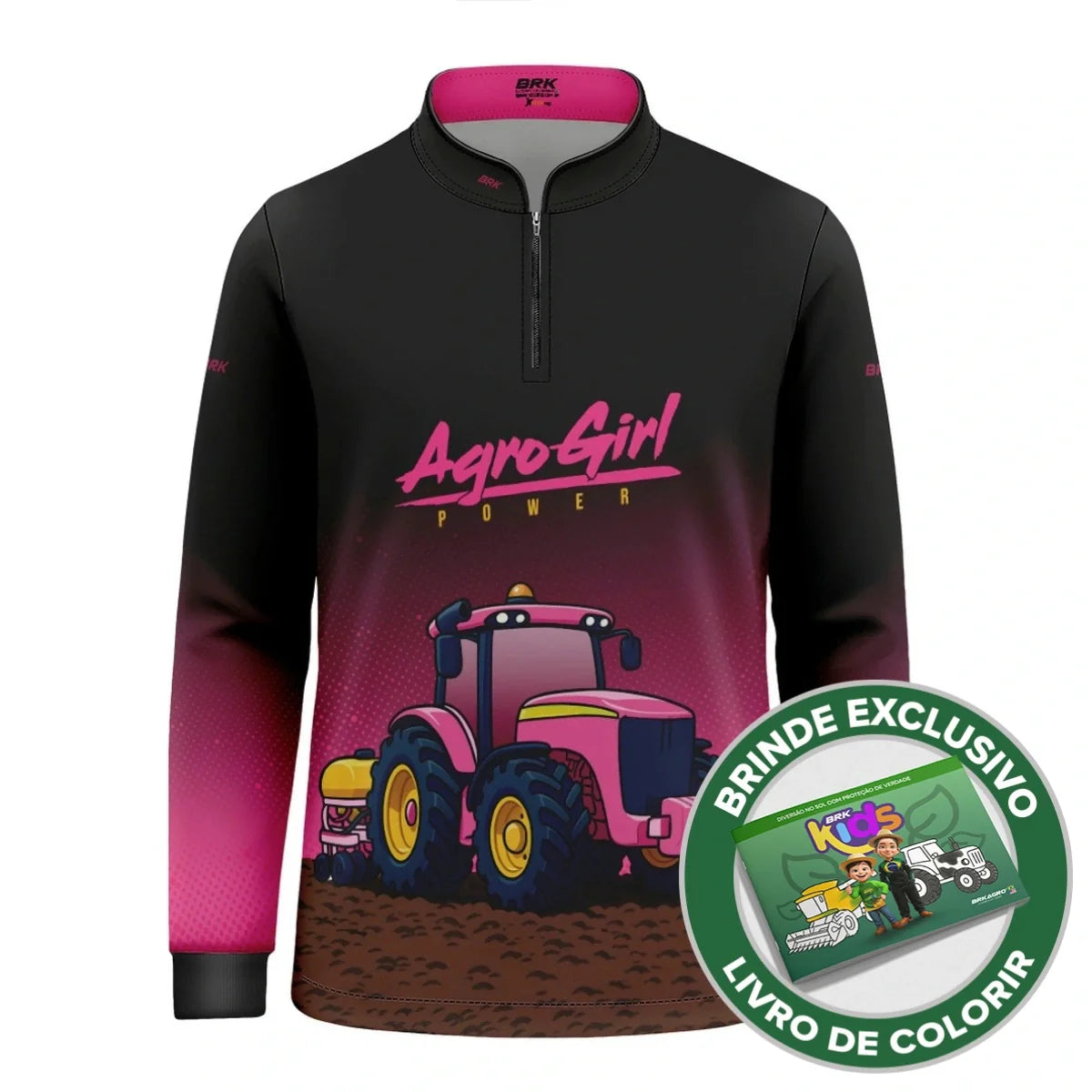 Camisa UV50 Agro Infantil Brk AgroGirl Power