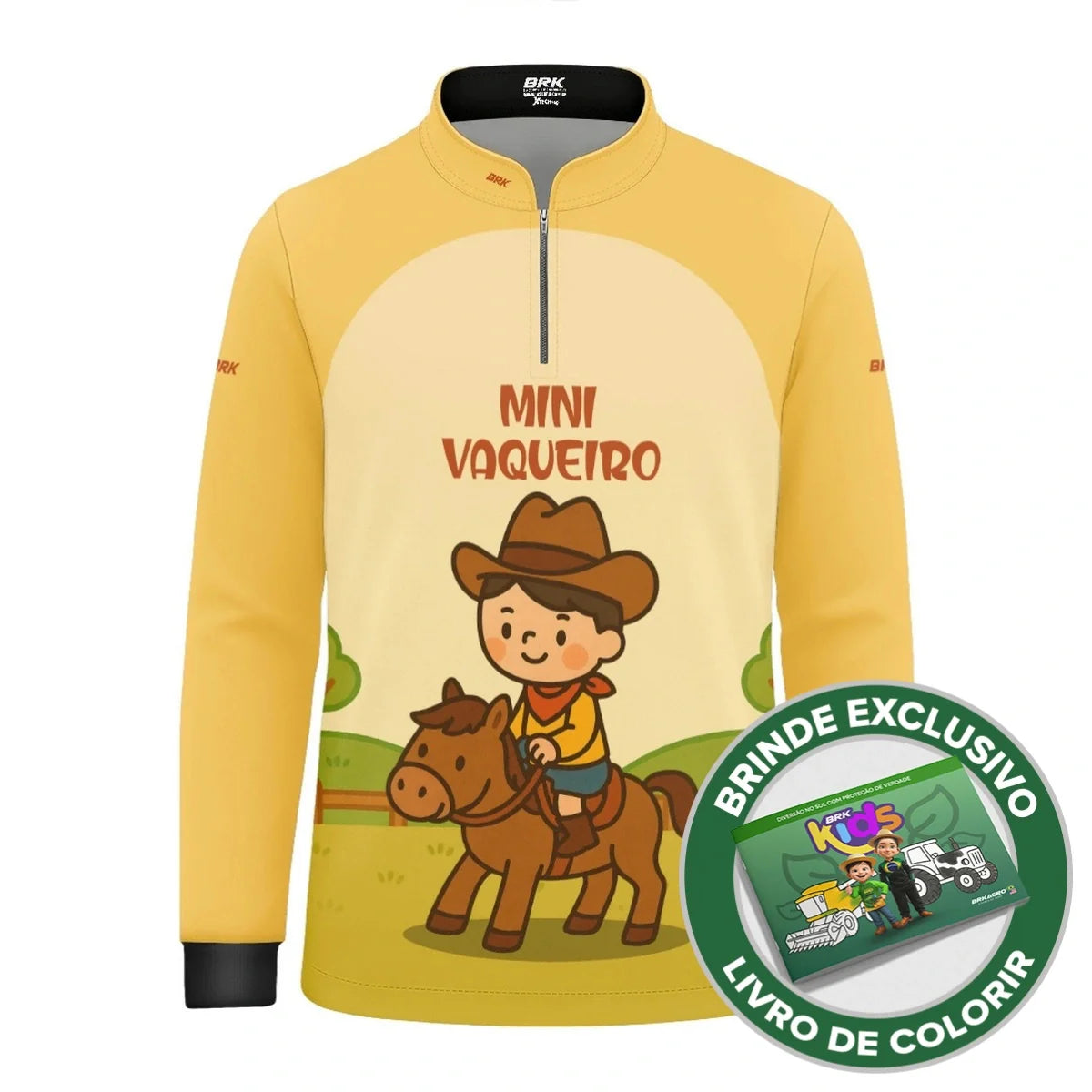 Camisa UV50 Agro Infantil Brk Mini Vaqueiro