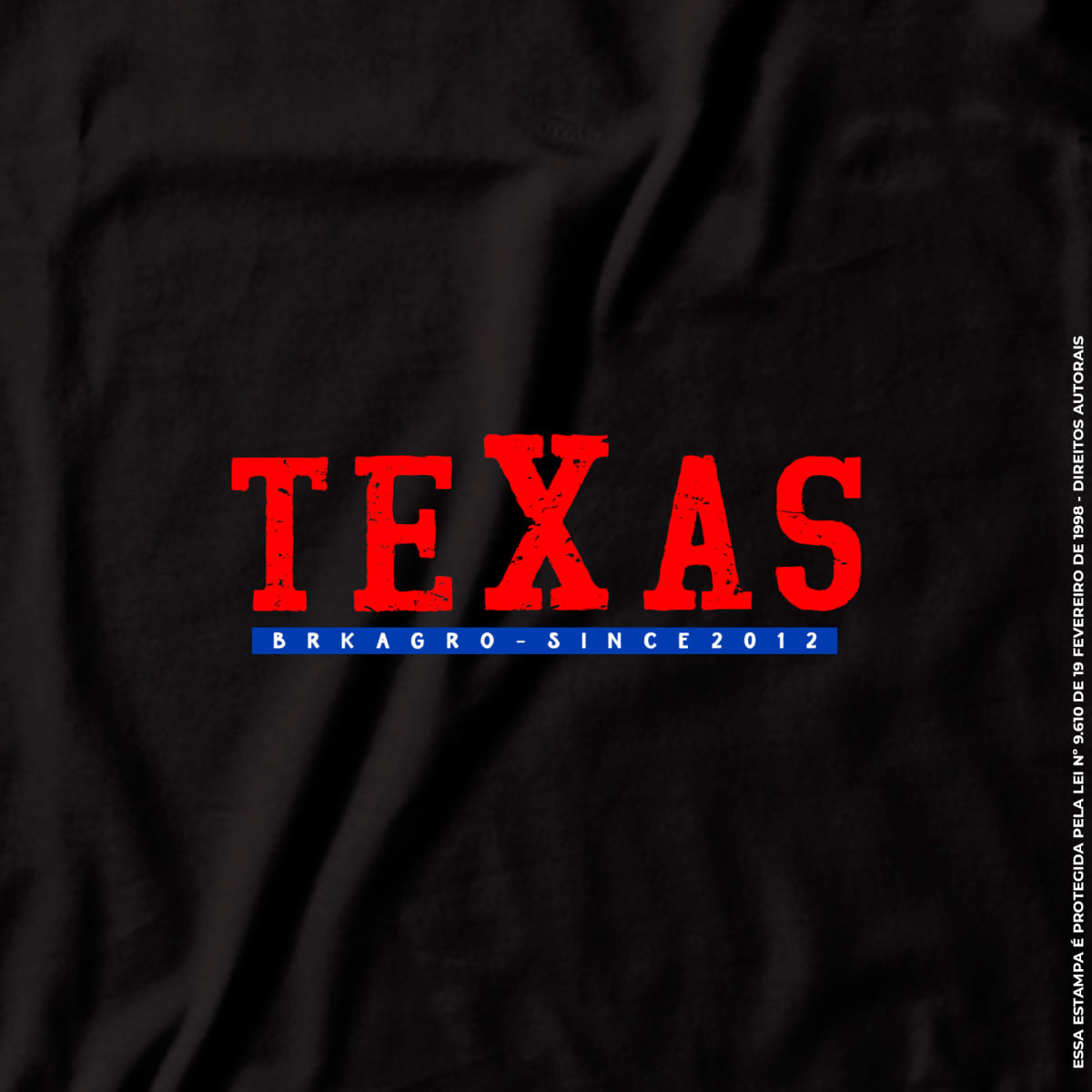 Camiseta Agro Brk Texas Preta com Algodão Premium