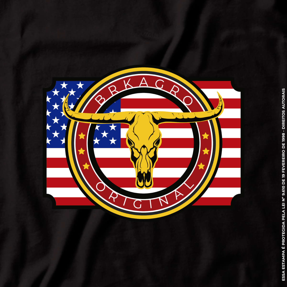 Camiseta Agro Brk Long Horn Algodão Premium