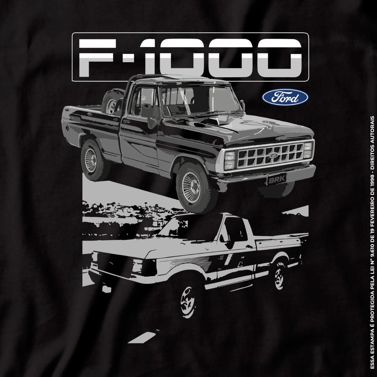 Camiseta Agro Brk Caminhonete F1000  com Algodão Premium