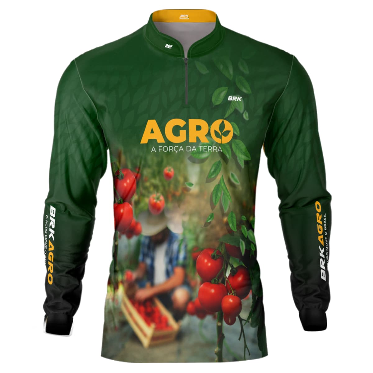 Camisa Agro Brk Produtor de Tomate com Proteção Solar UV50+