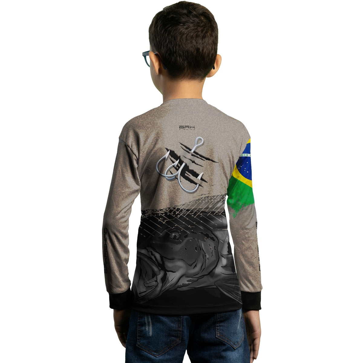 Camisa Infantil Brk Garateia Tucunaré Brasil com UV50+